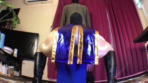 ♡フェラ尻♡コスプレ♡光沢パンスト♡