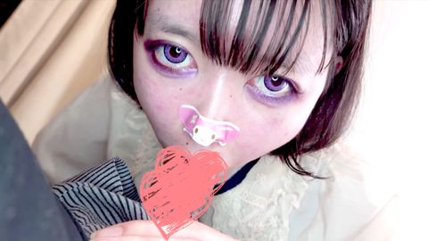 (無)【個撮】黒衣の天使クリクリのおめめで見つめてフェラチオ【4K画質】❤❤❤