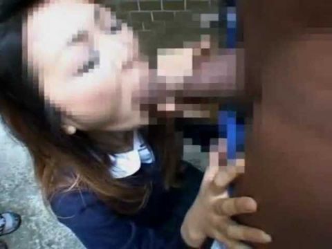 シンプルに制服美**・黒人巨根・フェラチオ・青空体験