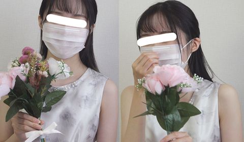 [4K][胸チラ]アイドルが来ちゃいました…真剣な表情と小さなおっぱいと乳首を左右撮り。