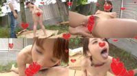 【高画質】犬になって全裸でおさんぽ❤神乳おっぱい*まーちゃんと法律ギリセーフの大草原ダンボール中出しSEX【おまけつき♪】