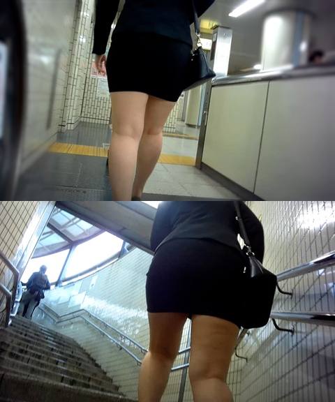 【電車対面パンチラ105】☆三角ゾーン観察記録/重量感溢れるデカ尻OLさん