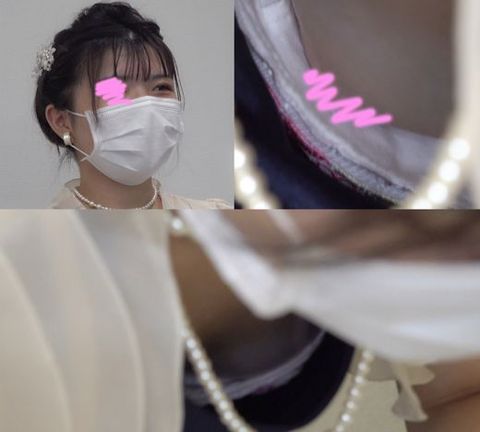 【FHD】新婦お色直し＆結婚式の受付胸チラパンチラvol.32