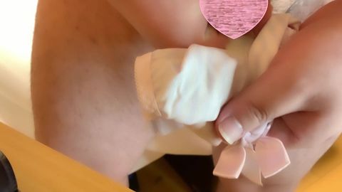 【短小包茎】大好きなお*ちゃんの染みつきパンティでプルプル特濃精液大量射精