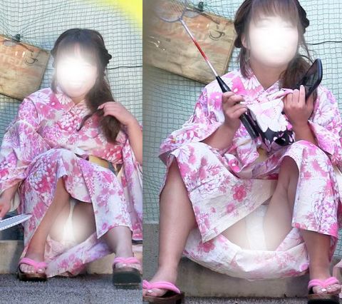 バレたけど　ボクでもギリヤレそうと思わせてくれる浴衣*のパンティ　通常カメラ版