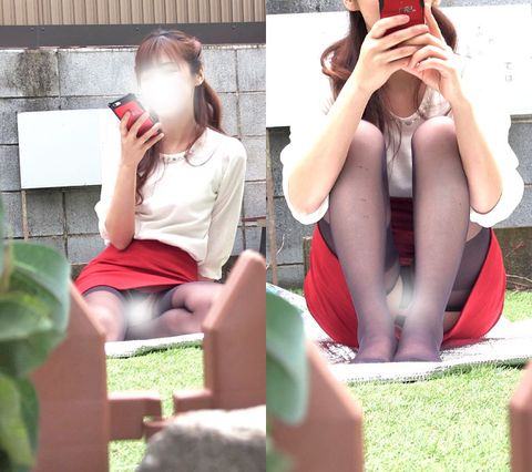 もはやわざととしか・・・目の前のお*さんのパンティが無防備にもほどがある件