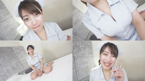 【無修正】147cmGカップ爆乳レイちゃんによるナース服の誘惑！水風船おっぱいのムッチムチボディを思いっきり堪能し、着衣のまま豪快に中出しさせてもらいました！