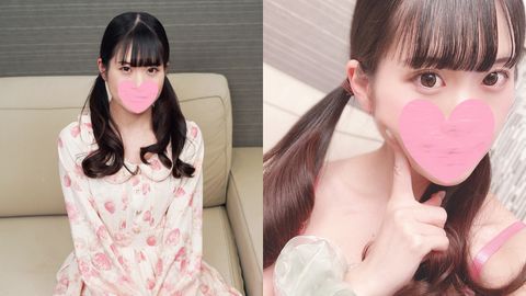 【無修正】【初撮り】ツインテールおさげの原宿カフェ店員♥ゆるふわな21歳がデカチン頬張りながら電マオナニー鼻息荒げてイキまくる！華奢ボディに全*種付けプレスで未成熟な膣内ザーメンで満たす
