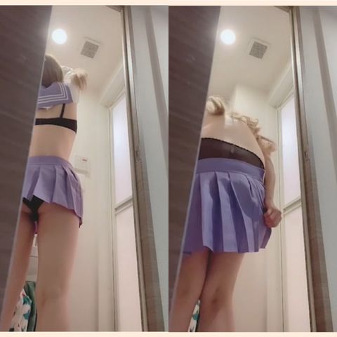 【脱衣所／下から】小型カメラでお風呂に入るJの着替えが撮れちゃいました！！（mp4）