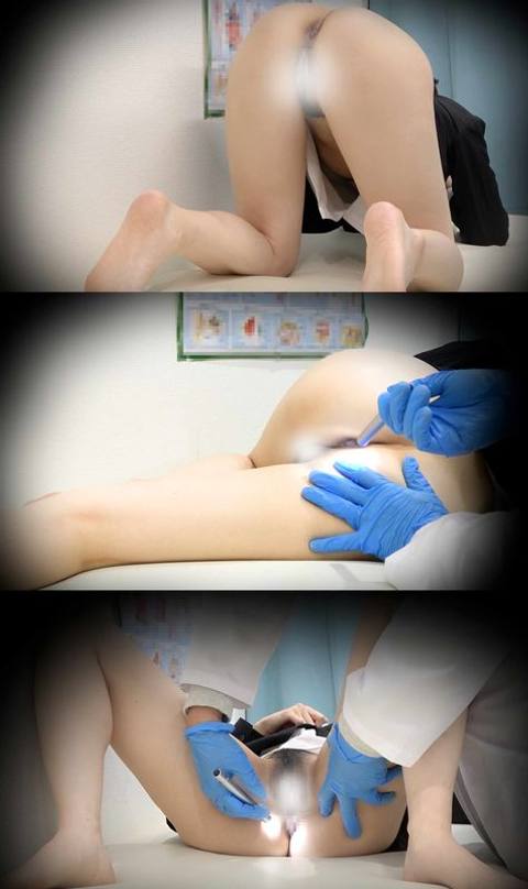 【肛門外科】苦悶の表情のデカ美尻OL/セクハラ診療で羞恥ポーズを要求されるM字開脚/四つん這い【診療】