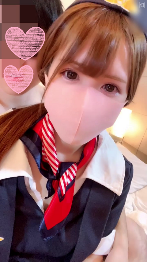 【個人撮影】20歳 色白な美人CA志望のJD♡ ～パ○活初心者の膣奥に***中出し～　再販