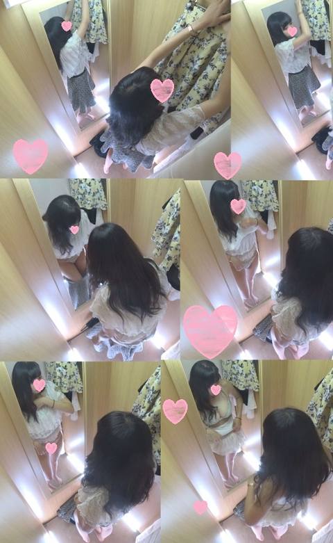 【リマスター****】試着室vol.7 最強かわいい黒髪**巨乳の乳寄せたっぷりマムコはみ出し