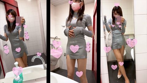 【個人撮影】スケベな身体をぴったり密着！卑猥なタイトワンピースの女装にムラムラが抑えきれずに❤️[AG-22]【女装】