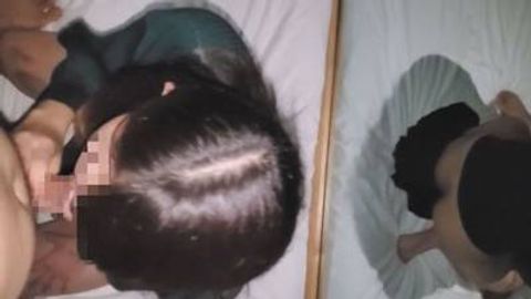 旦那に隠れて金を借りるギャンブル**の高身長人妻。担保に口淫させ口内射精