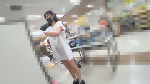 【わざとパンツ見せ付けてる！？】国宝級!!激カワKちゃんショップ定員⑦　巨乳Kちゃんで美脚！もしかしてわざと食い込ませて挑発してます！？