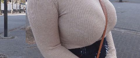 超地味～な爆乳Iカップ公務員、初出演映像！無防備なにパツパツニットから膨らむボインがエロすぎる！！