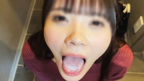 【ごっくん】可愛い顔してエグいフェラテク！下品な口マンコオナホ面でザーメンを搾り取る濃厚テク　※デリヘル個撮