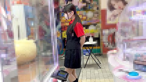 【完全顔出し】都内ゲーセンバイト　アイドル顔の****大生プライベートSEX**　かわいい顔でペニスをしゃぶり、細い身体をしならせビクビク逝きまくる　