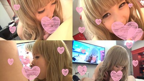 【顔出し】【モ無】ギャル×ギャルの人生初のハメ撮りパツ金美**と生中出しセックス！