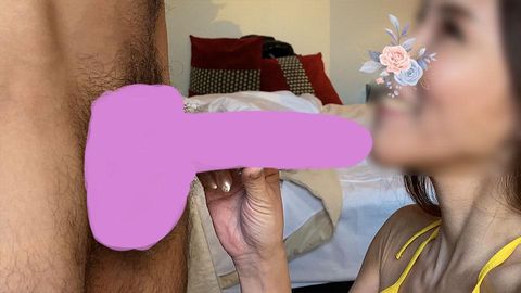 【旦那様のためにフェラトレ！（秘密）　巨乳のセクシー奥様の濃厚すぎるバキュームフェラレッスン→ギンギン巨根と美人の対比はエロ過ぎ?!多彩な口技で４人の濃厚精*を搾り取りカメラにご報告☆由美*さんVol