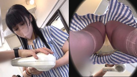 【特典おまけ動画付き】神カワイイ見習い美容師の卑猥なパンチラ＆デカ乳輪と乳首チラ【4K】