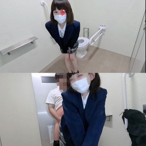 超おすすめ！可愛すぎる制⚫︎服ちゃんを公衆トイOに連れ込んでwww