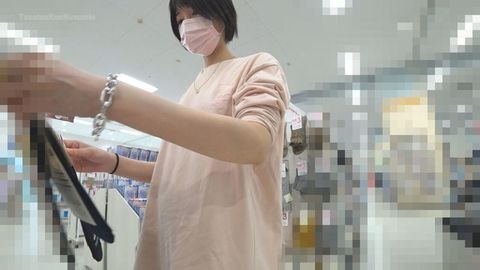 【過去一極美女】国宝級!!激カワショップ定員⑨　爆乳ノーブラニットから透ける乳首がエロ過ぎ店員ちゃん