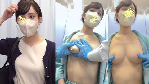 【#56 検診/セクハラ】恍惚表情の{滝クリ似美女}の膣検診＆隠れ巨乳の20代主婦さん