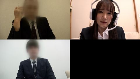 上司とのリモート会議中に彼氏がイタズラ！！？「バレたらヤバい…！！」緊張と興奮でマンコはビショビショ！表情を変えず、声も出さずにこっそりSEX！Part 3