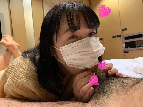 [Personal shooting] Lover's SEX ♥ She is chubby and plump bust ♥ Blow job. She drinks sperm. ♥ Marin