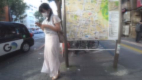 「フェラする女」貧乳ちゃん！祝初！車内で口内発射！