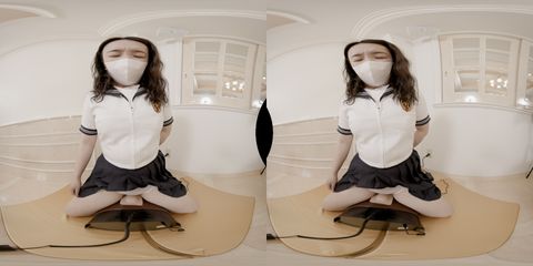 【180VR3D】VRで目の前で観察　まみ21歳専門学校生海外製電マ人生初体験