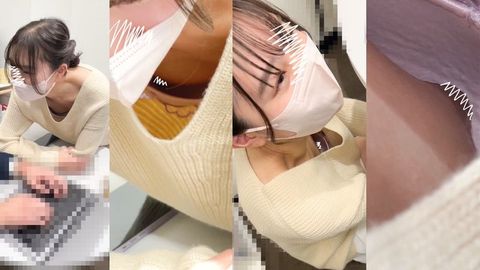 【会社内/胸ちら】打合せ中の浮きブラ乳首OL/奉仕活動中の胸ちら