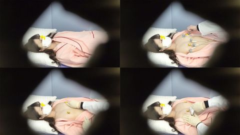 【#58 検診/触診/心電図】顔面ハイクラス美女２人のハレンチ胸部触診！恥ずかしくて照れちゃう地雷系ギャル。