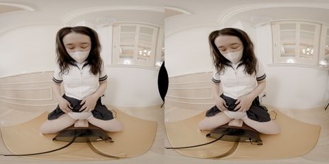 【180VR3D】VRで目の前で観察　まみ21歳専門学校生海外製電マ人生初体験