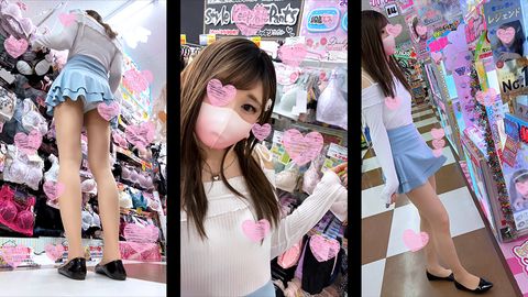 【個人撮影】ドキドキの店内フルボッキ！露出野外で初めてフェラされちゃった❤️[AG-25]【女装】