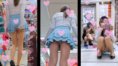 【個人撮影】ドキドキの店内フルボッキ！露出野外で初めてフェラされちゃった❤️[AG-25]【女装】
