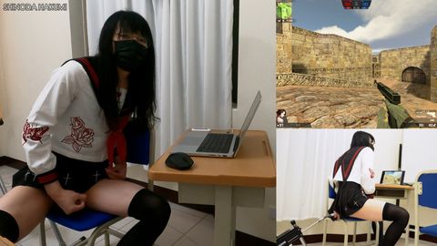 HA52ゲームをプレイしているチームメイトはセクスマシンに***る男の*だ