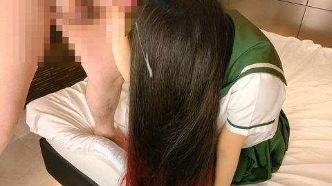 『スーパーロングヘア学園　アニオタ**まいひめとのリアル髪フェチSEX』★毛先が鮮やかな赤のカラーリング、艶々スーパーロングヘア、アニメのようなリアル髪フェチプレイ、ラストは髪射でザーメンが滴り落ちる