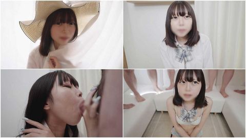 【黒髪顔射/本物証明ノーカット8連発】絶命黒髪乙女×精鋭濃汁男優ポートレート顔射#2 うみ（１８）